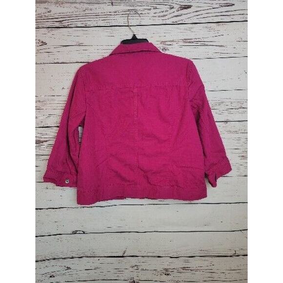 Christopher & Banks Pink Button Front Career Casual Blazer Jacket Womens Size XL - Picture 2 of 11